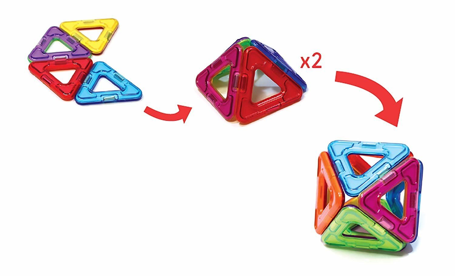 Magnetiline konstruktor Magformers Kolmnurgad, 12-osaline цена и информация | Klotsid ja konstruktorid | kaup24.ee