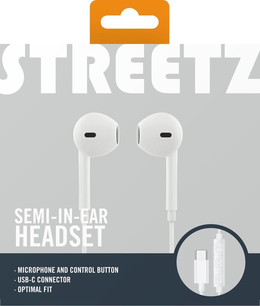 Nööpkõrvaklapid mikrofoniga HL-W111, USB-C, valge hind ja info | Kõrvaklapid | kaup24.ee