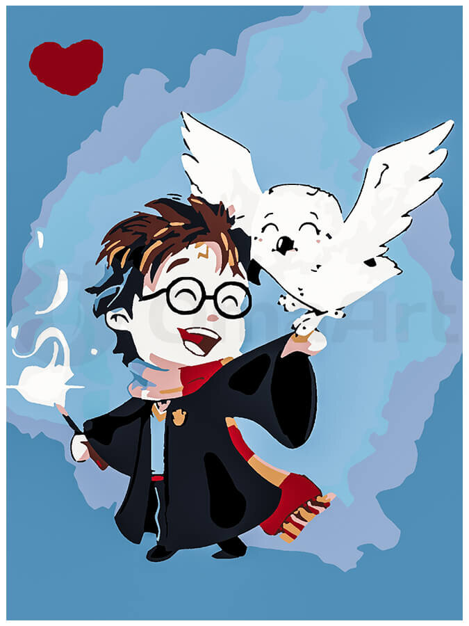 Maalimiskomplekt numbrite järgi Harry Potter 15x20 цена и информация | Maalid numbri järgi | kaup24.ee