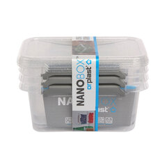 NanoBox toidu säilituskonteinerite komplekt, 3 tk hind ja info | Toidu säilitusnõud | kaup24.ee