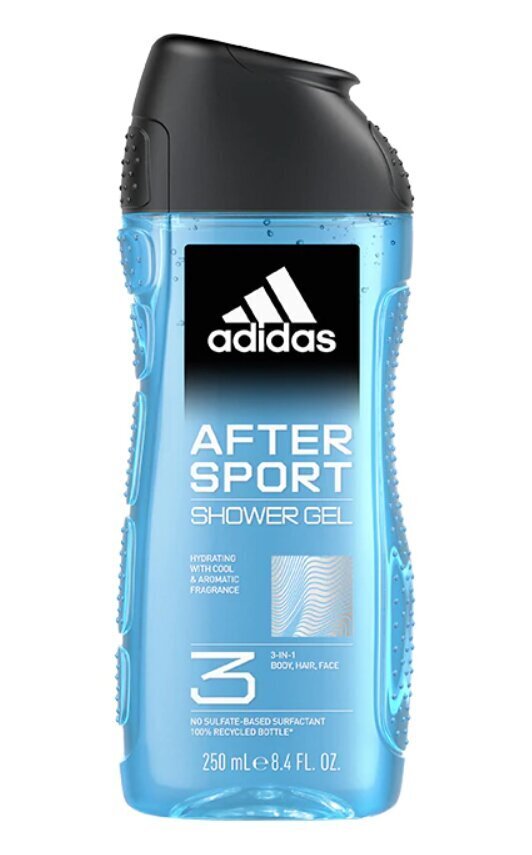 Dušigeel Adidas After Sport, 250 ml hind ja info | Dušigeelid, õlid | kaup24.ee