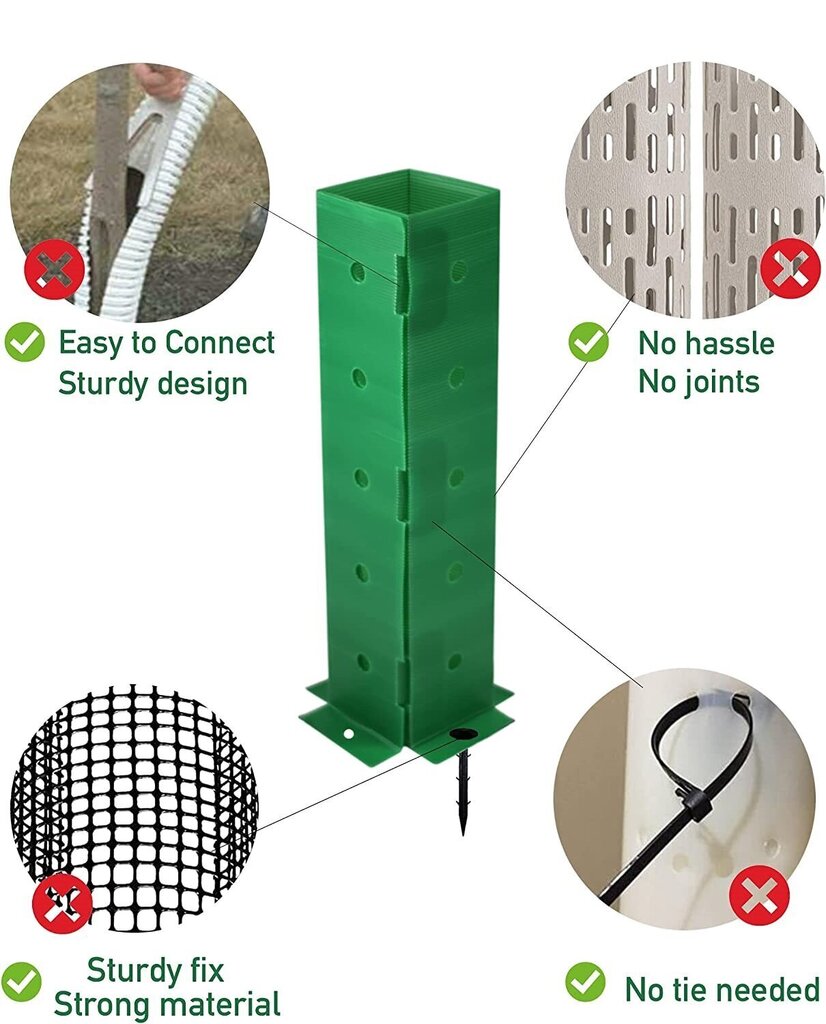 Plastikust puukaitse, 5 tk, 80 cm hind ja info | Närilised, mutid | kaup24.ee