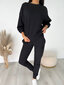 Naiste puuvillased vabaajapüksid Newa, must hind ja info | Naiste püksid | kaup24.ee