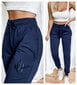 Naiste puuvillased vabaajapüksid Newa, sinine hind ja info | Naiste püksid | kaup24.ee
