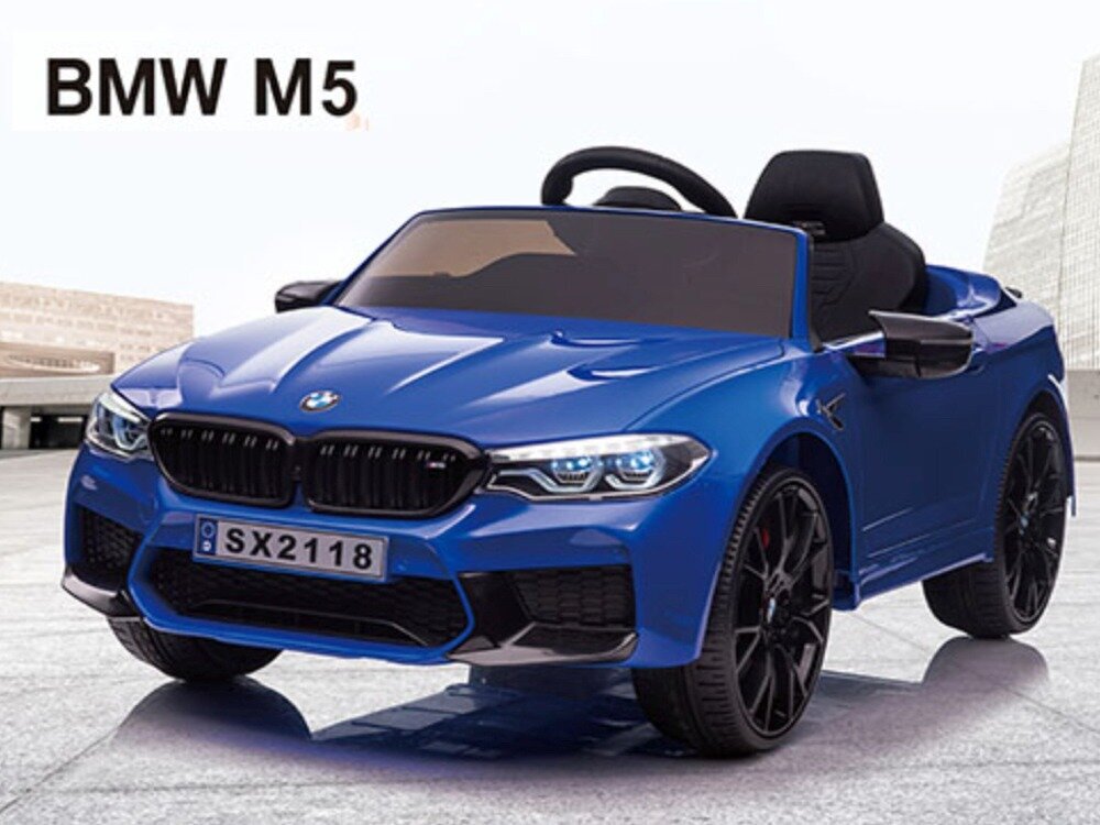 BMW M5 kõrgläikega sinine цена и информация | Laste elektriautod | kaup24.ee
