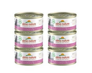 Almo Nature HFC Natural, kassidele, lest kartuliga, 6x70 g. hind ja info | Konservid kassidele | kaup24.ee