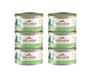 Almo Nature HFC Natural, для кошек, куриное мясо с алоэ вера, 6x70 г. цена и информация | Кошачьи консервы | kaup24.ee