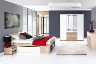 Кровать Milo 09 160x200 см, белая / коричневая цена и информация | Кровати | kaup24.ee
