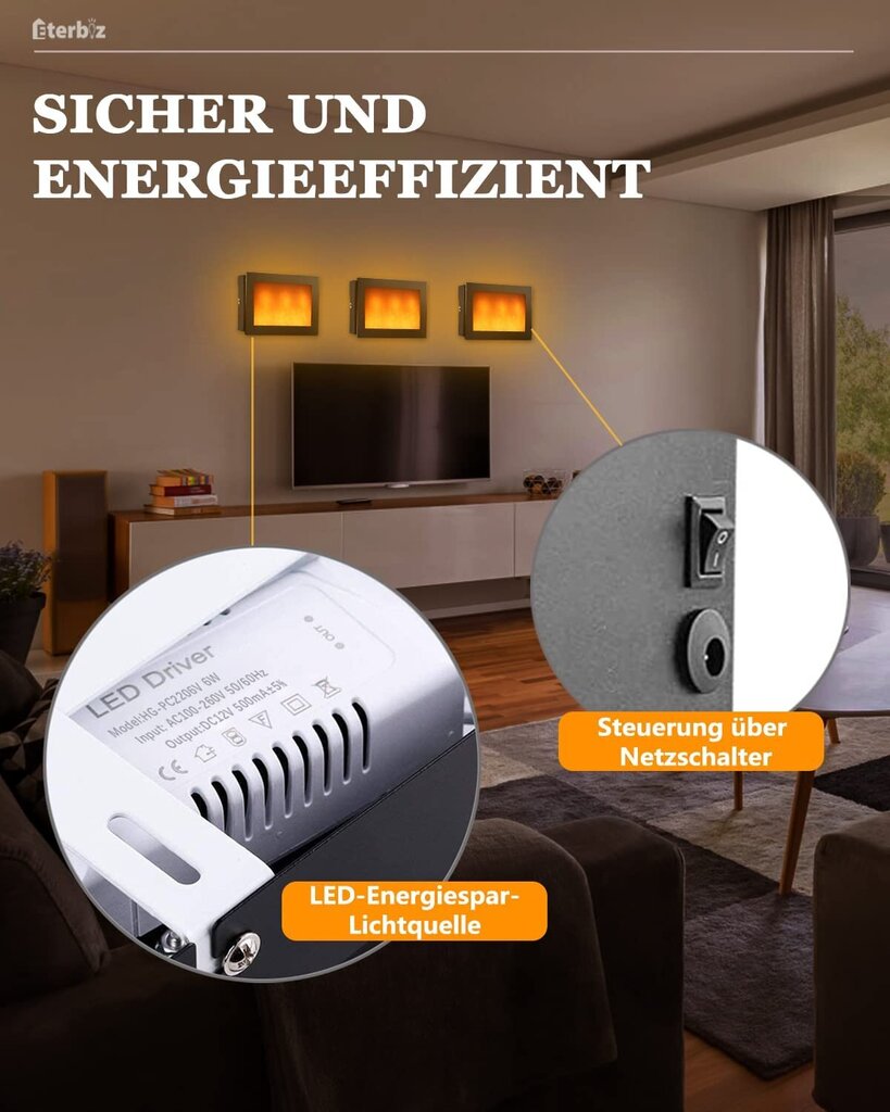 Eterbiz led kamin, led paneel цена и информация | Kaminad | kaup24.ee