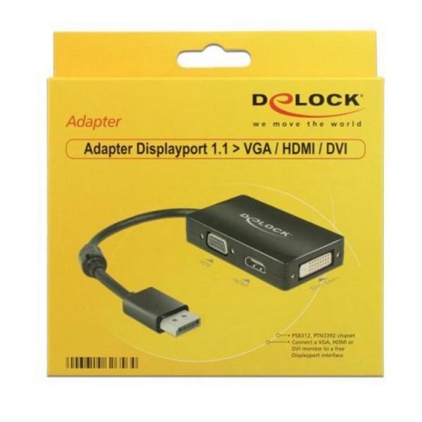 Adapter Delock Displayport 1.1 hind ja info | USB jagajad, adapterid | kaup24.ee