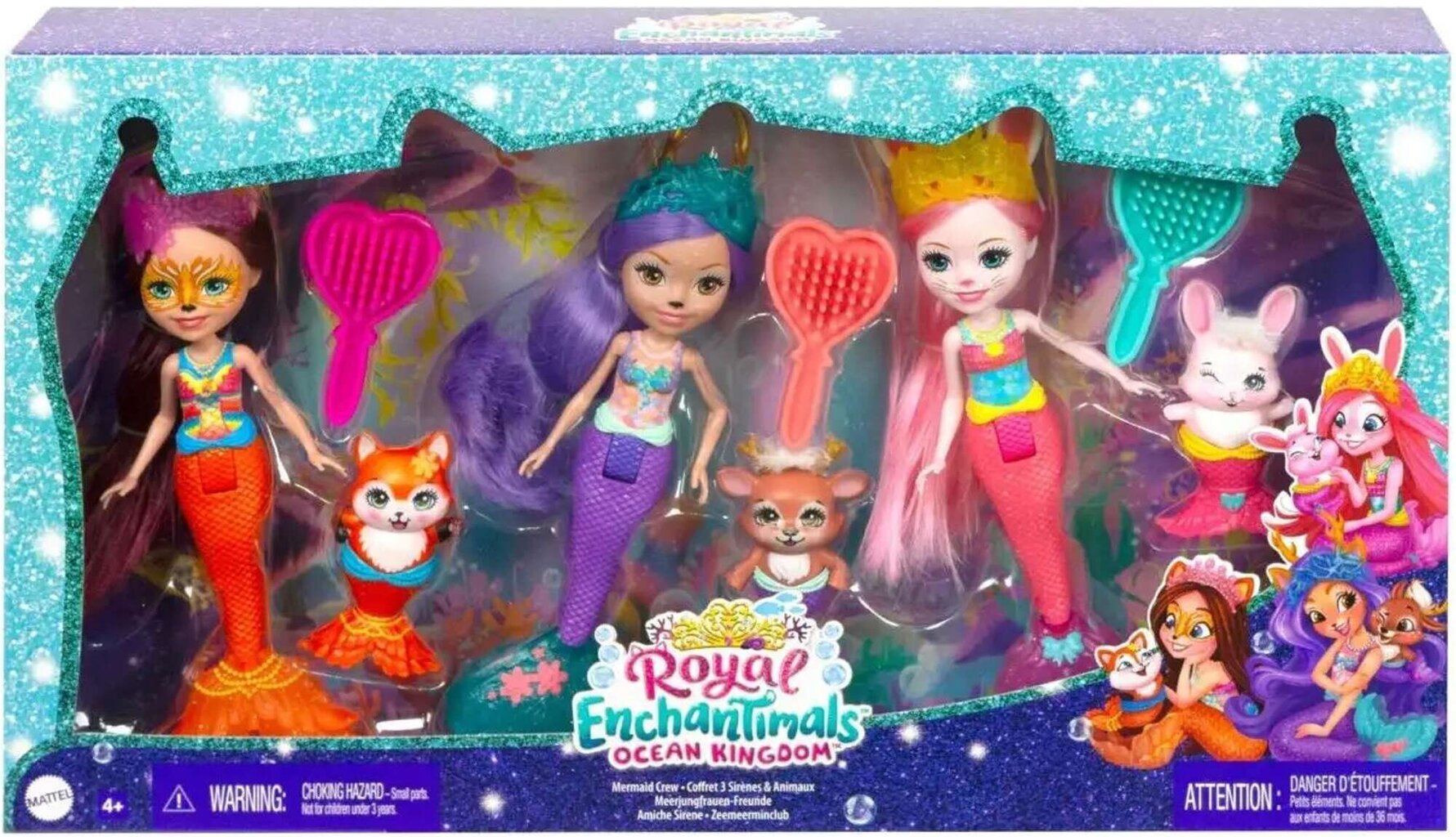 Mattel - Royal Enchantimals Ocean Kingdom Mermaid Crew Dolls hind ja info | Tüdrukute mänguasjad | kaup24.ee