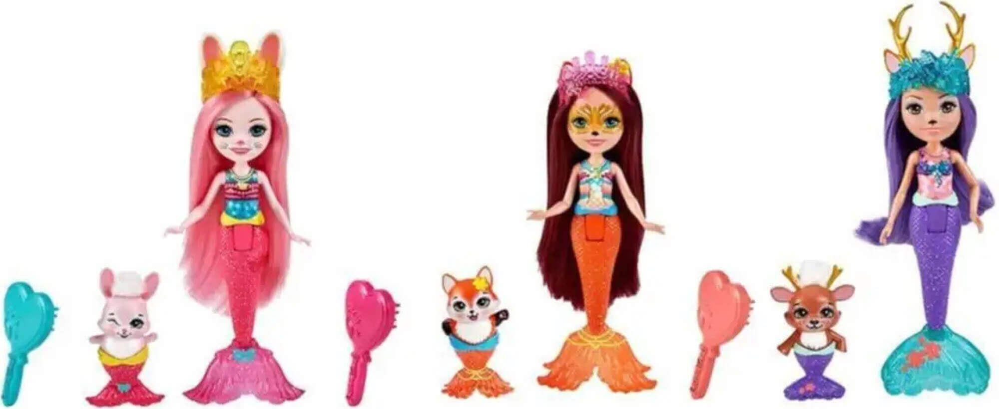 Mattel - Royal Enchantimals Ocean Kingdom Mermaid Crew Dolls цена и информация | Tüdrukute mänguasjad | kaup24.ee