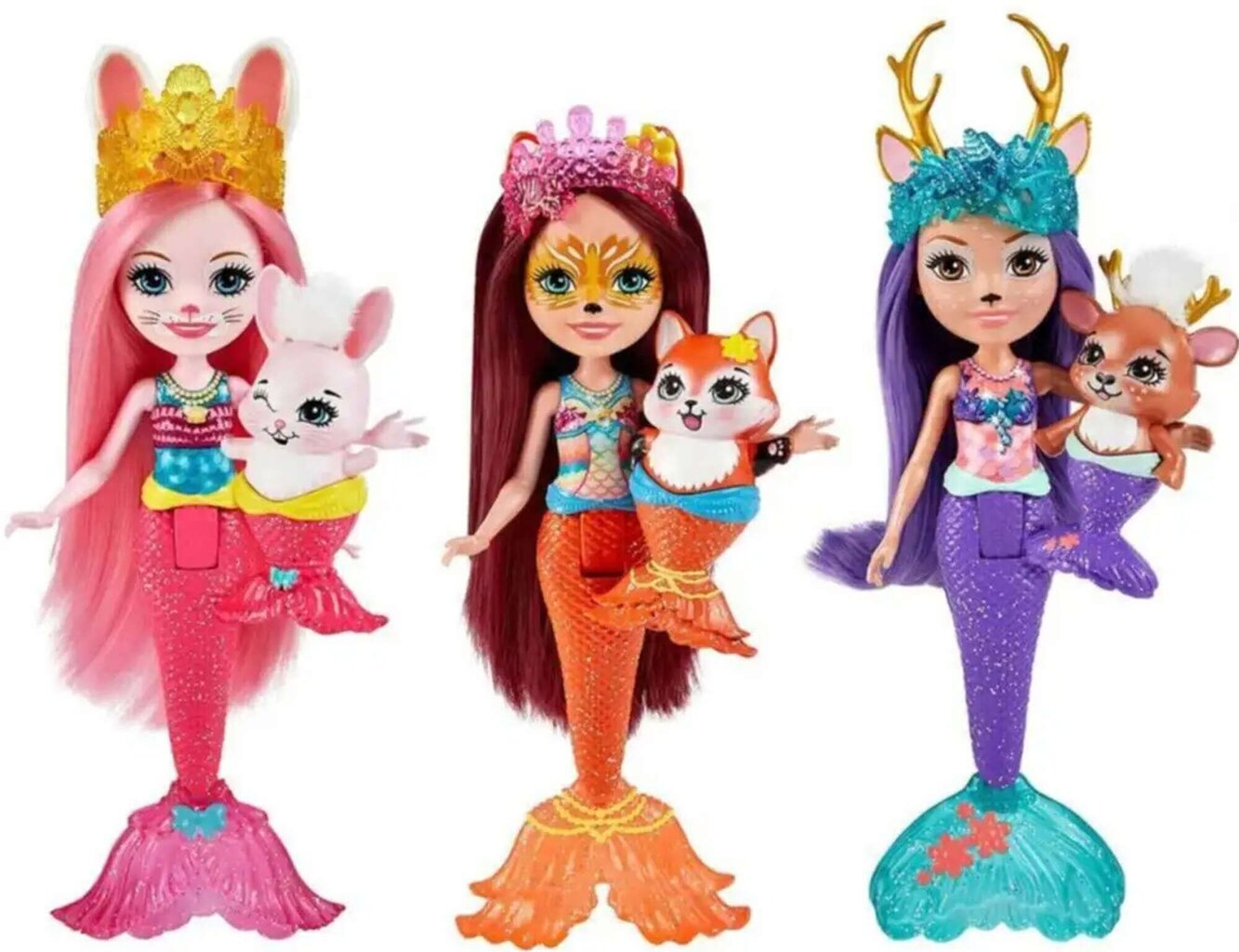 Mattel - Royal Enchantimals Ocean Kingdom Mermaid Crew Dolls hind ja info | Tüdrukute mänguasjad | kaup24.ee