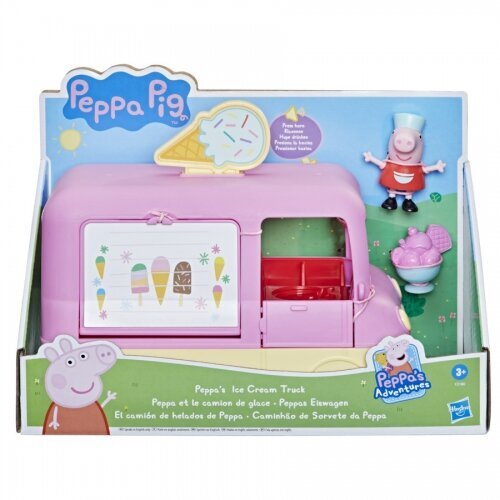 Hasbro - Peppa Pig Peppa s Adventures Peppa s Ice Cream Truck Vehicle цена и информация | Tüdrukute mänguasjad | kaup24.ee