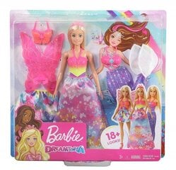 Mattel - Barbie Dreamtopia Dress Up Doll Gift Set Blonde With 3 Fashions цена и информация | Игрушки для девочек | kaup24.ee