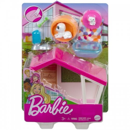 Mattel - Barbie Mini Playset With 2 Pet Puppies, Doghouse And Pet Accessories / from Assort hind ja info | Tüdrukute mänguasjad | kaup24.ee