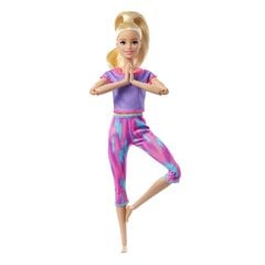 Barbie® Made to Move™ Doll- Blonde цена и информация | MUST Металлическая бутылочка с Ярким рисунком (без BPA) (500ml) для мальчиков от 3+ лет Серая с Машинкой | kaup24.ee