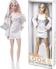 Mattel - Barbie Signature Looks Doll Tall Blonde White Dress & Boots hind ja info | Tüdrukute mänguasjad | kaup24.ee