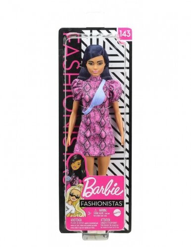 Mattel - Barbie Fashionistas 143 Original Brunette Doll With Dress And Weist Bag / from Assort hind ja info | Tüdrukute mänguasjad | kaup24.ee