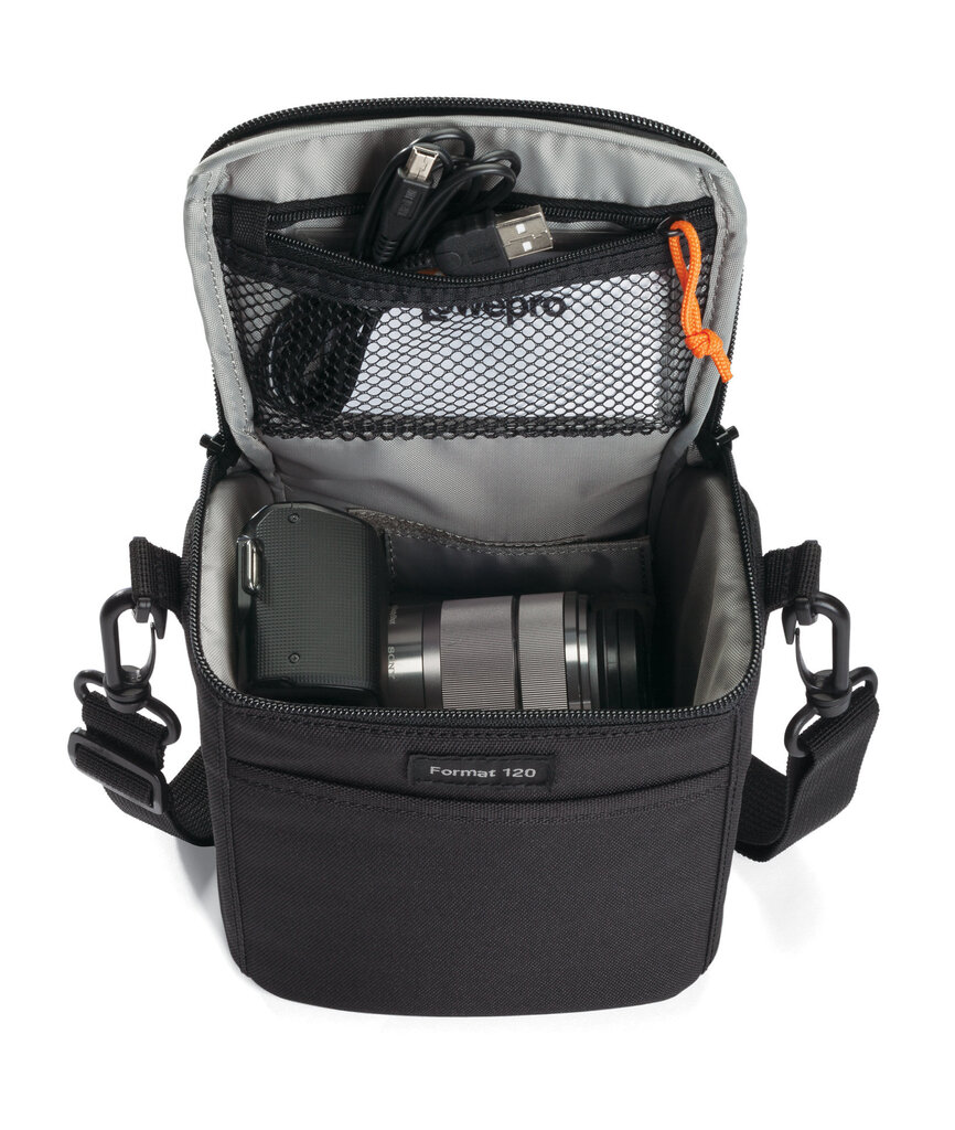 Kaamera kott Lowepro Format 120, must цена и информация | Kotid, vutlarid fotoaparaatidele | kaup24.ee