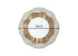 Seinakell A2A Shai 54,5 cm, kuldne / valge цена и информация | Peeglid | kaup24.ee