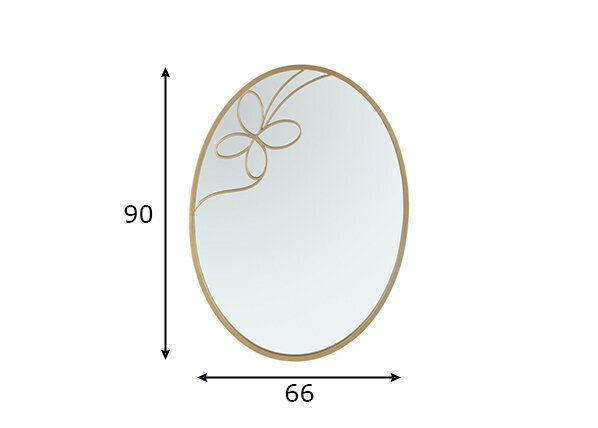 Seinapeegel A2A Butterfly 90x63, kuldne hind ja info | Peeglid | kaup24.ee