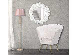Зеркало настенное Flower 82x85,5 см, белый/золотистый цвет цена и информация | Подвесные зеркала | kaup24.ee