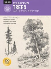 Drawing: Trees with William F. Powell: Learn to draw step by step Revised Edition цена и информация | Книги об искусстве | kaup24.ee
