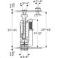 Universaalne tualettpoti topelt loputusmehhanism Geberit Type 290, d40. 282.303.21.2 hind ja info | WC-poti tarvikud | kaup24.ee