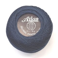Нитки для вязания Atlas, цвет темно-синий 1M7 цена и информация | Принадлежности для вязания крючком | kaup24.ee