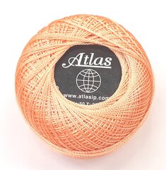 Нитки для вязания Atlas, цвет оранжевый 1OR2 цена и информация | Принадлежности для вязания крючком | kaup24.ee