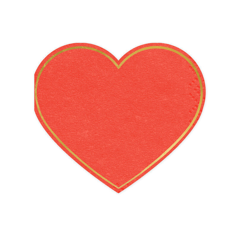 Salvrätikud "Hearts" punane 14,5 x 12,5 cm 20 tk цена и информация | Peokaunistused | kaup24.ee