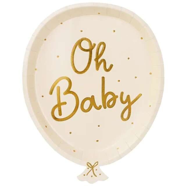 Ühekordsed taldrikud "Oh baby" 17,5cm&22cm 6 tk цена и информация | Ühekordsed nõud | kaup24.ee