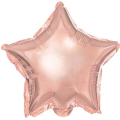 Fooliumist õhupallid "Star" 25 cm 25 tk roosa kuld hind ja info | Õhupallid | kaup24.ee