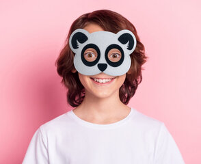 Karnevalimask Panda, 19 x 12 cm (YH-MFPA) 7597 hind ja info | Karnevali kostüümid | kaup24.ee