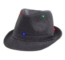 Шляпа с встроенными светодиодами, черная (TZ-KSBC) 0693 цена и информация | Карнавальные костюмы | kaup24.ee