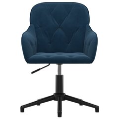 vidaXL pööratav kontoritool, sinine, samet цена и информация | Офисные кресла | kaup24.ee