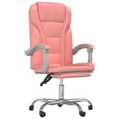 vidaXL reguleeritav kontoritool, roosa, kunstnahk цена и информация | Офисные кресла | kaup24.ee