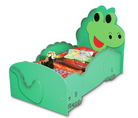 Кровать с матрасом Dino Small, зеленый цена и информация | Детские кровати | kaup24.ee