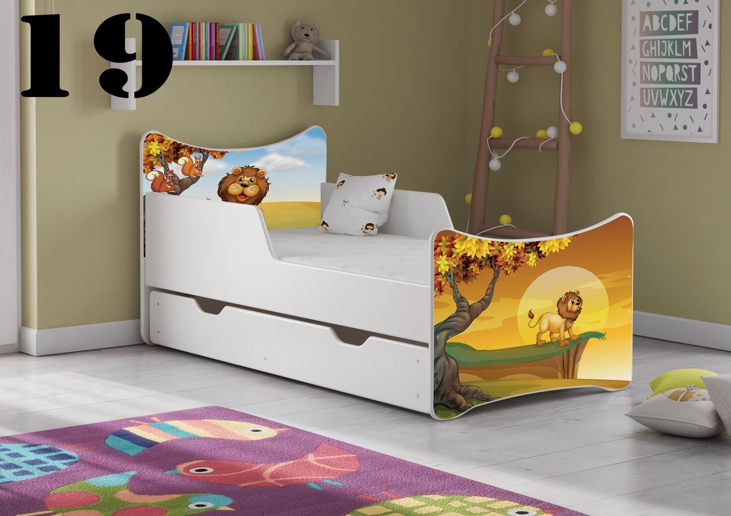 Voodi koos madratsi ja voodikastiga SMB Big 19, 180x90 cm hind ja info | Lastevoodid | kaup24.ee