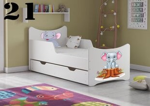 Кровать с матрасом и ящиком SMB Big 21, 180x90 см цена и информация | Детские кровати | kaup24.ee