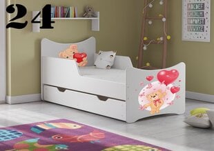 Кровать с матрасом и ящиком SMB Big 24, 180x90 см цена и информация | Детские кровати | kaup24.ee