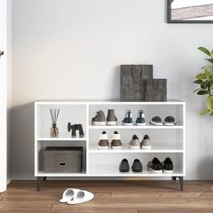 vidaXL jalatsikapp, kõrgläikega valge, 102x36x60 cm, tehispuit цена и информация | Полки для обуви, банкетки | kaup24.ee