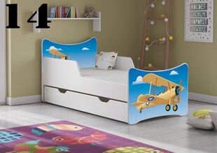 Кровать с матрасом и ящиком SMB Medium 14, 160x80 см цена и информация | Детские кровати | kaup24.ee