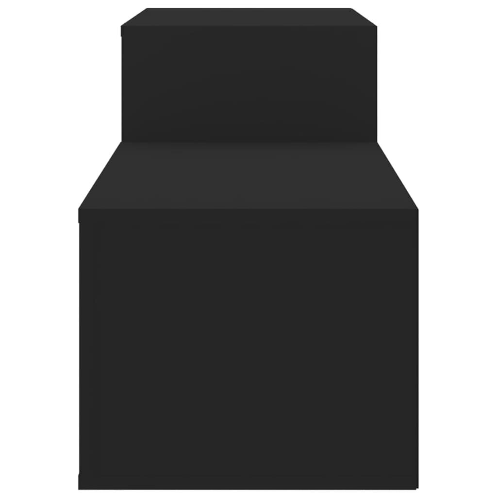 vidaXL jalatsikapp, must, 150 x 35 x 45 cm, tehispuit цена и информация | Jalatsikapid, jalatsiriiulid | kaup24.ee