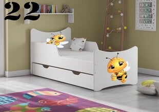 Кровать с матрасом и ящиком SMB Medium 22, 160x80 см цена и информация | Детские кровати | kaup24.ee