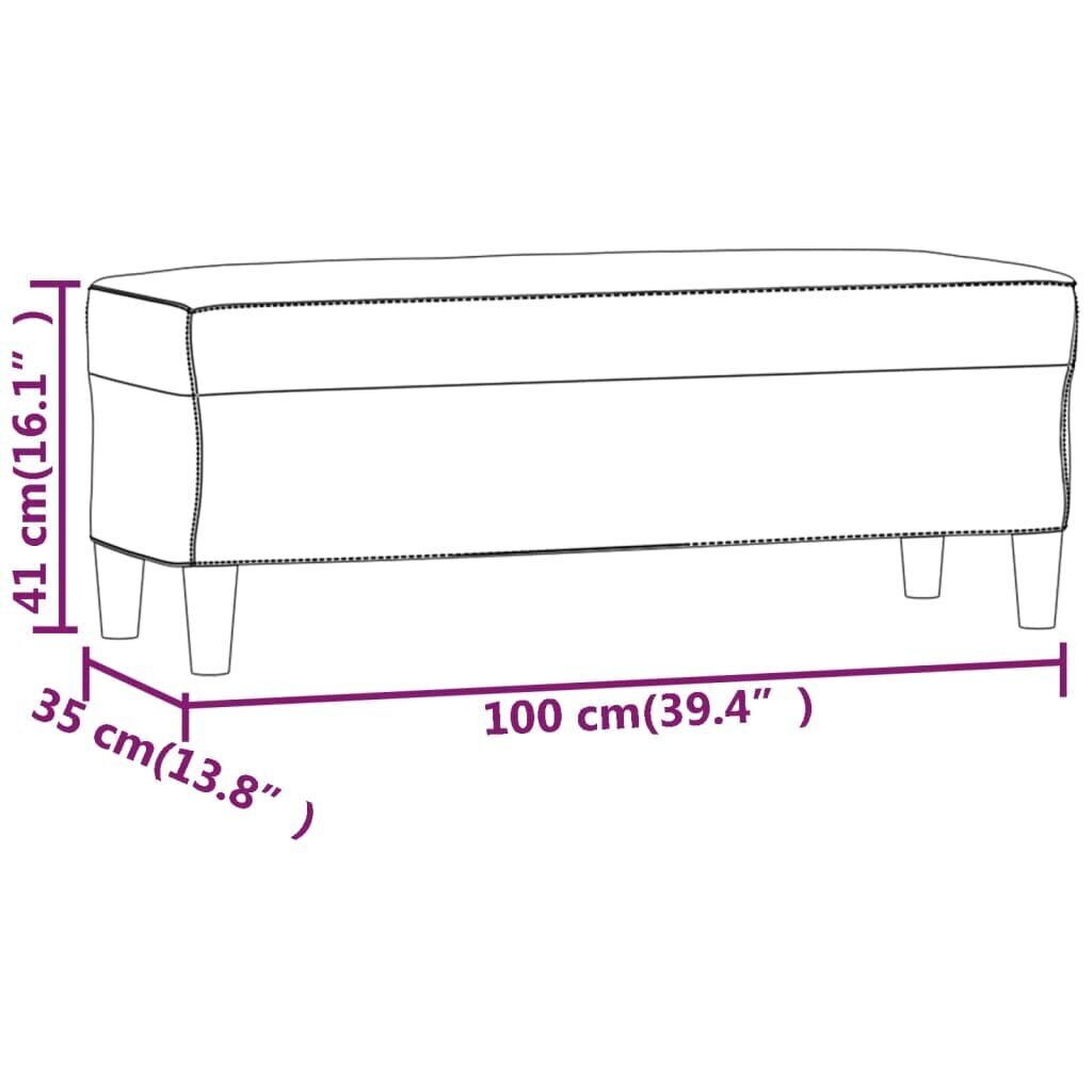 vidaXL pink, sinine, 100 x 35 x 41 cm, samet цена и информация | Jalatsikapid, jalatsiriiulid | kaup24.ee