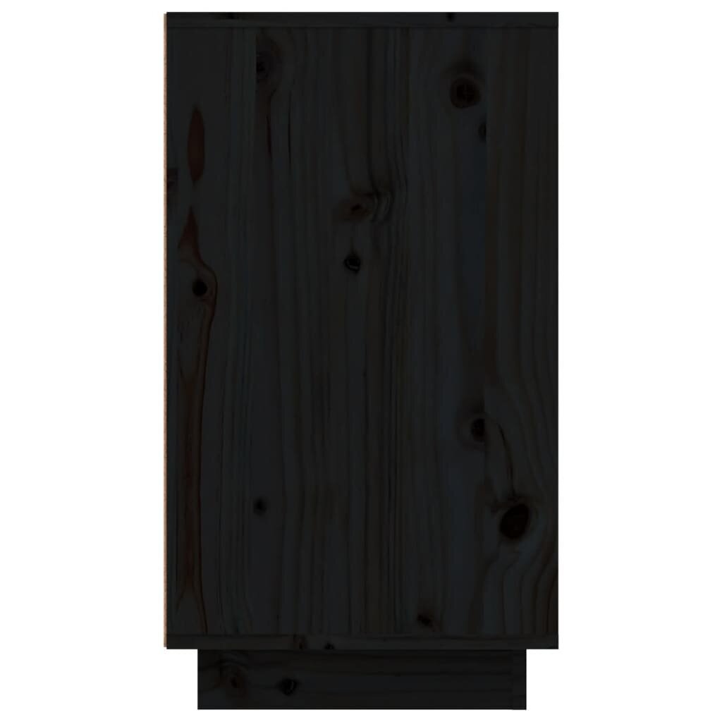 vidaXL kingakapp, must, 110 x 34 x 61 cm, männipuit цена и информация | Jalatsikapid, jalatsiriiulid | kaup24.ee
