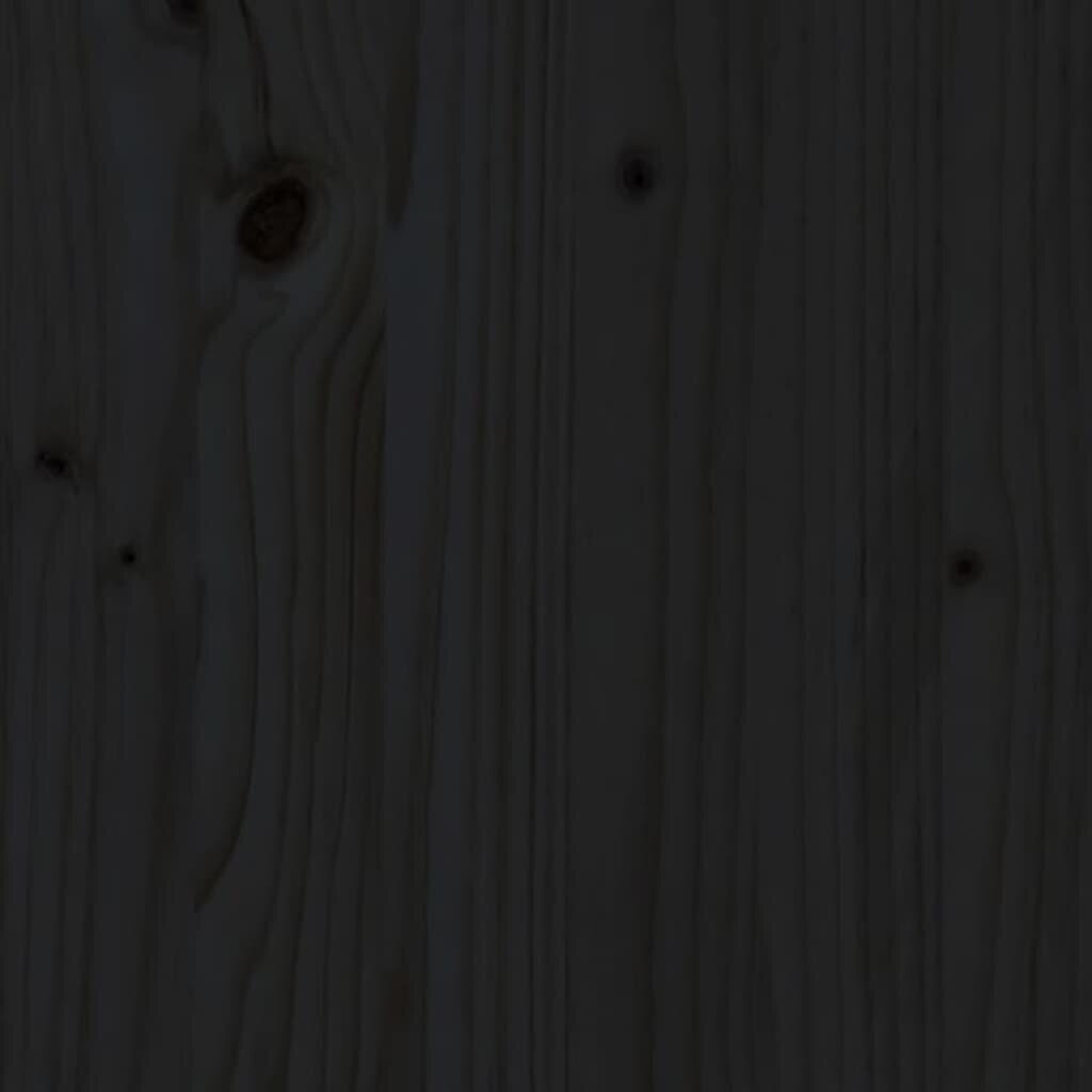 vidaXL kingakapp, must, 110 x 34 x 61 cm, männipuit цена и информация | Jalatsikapid, jalatsiriiulid | kaup24.ee