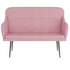 vidaXL pink, roosa, 110 x 76 x 80 cm, samet цена и информация | Полки для обуви, банкетки | kaup24.ee